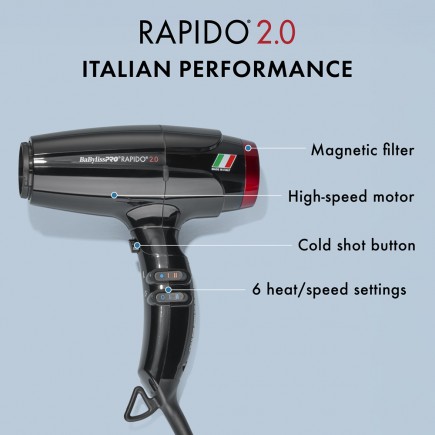 #BRAP2 BabylissPro High Speed Rapido 2.0 Dryer