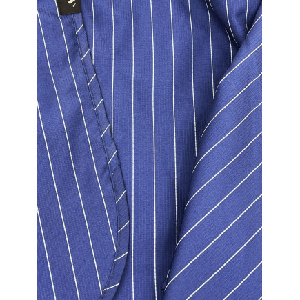 BARBER STRONG THE BARBER CAPE - BLUE w/ WHITE PINSTRIPES 