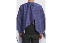 BARBER STRONG THE BARBER CAPE - BLUE w/ WHITE PINSTRIPES 