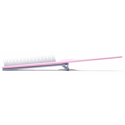 ColorBow Rat Tail Clip Comb Pink/Gray  2/pk