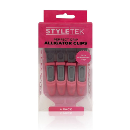 #STACLIPS STYLETEK PERFECT-GRIP ALLIGATOR CLIPS 4PK (PINK)