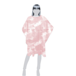 #F7061 FROMM TIEDYE HAIRSTYLING CAPE - PINK