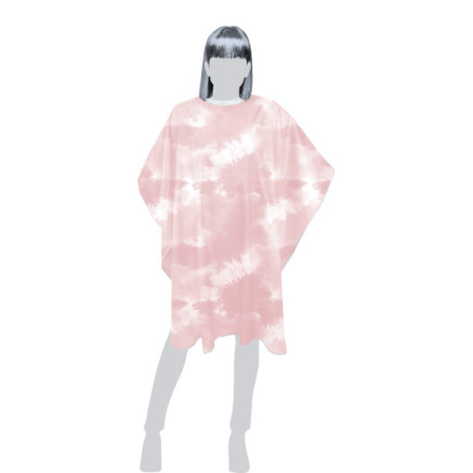 #F7061 FROMM TIEDYE HAIRSTYLING CAPE - PINK