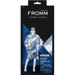 #F7062 FROMM TIEDYE HAIRSTYLING CAPE - BLUE