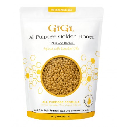 #318 GIGI ALL PURPOSE GOLDEN HONEE WAX BEADS 32 OZ