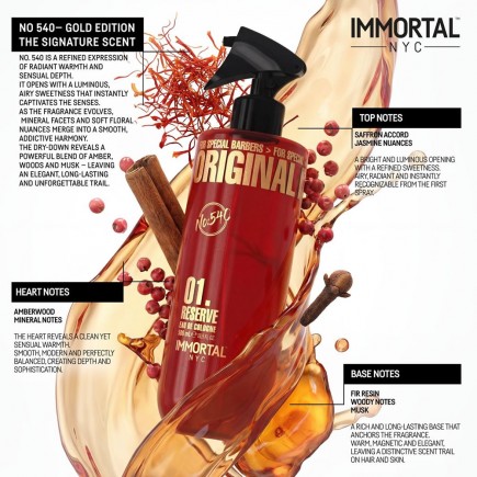 IMMORTAL RESERVE 01 GOLD EDITION EAU DE COLOGNE 16.9OZ