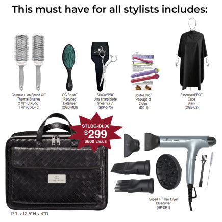 Olivia Garden Perfect Volume Stylist Bag (Silver-Blue)