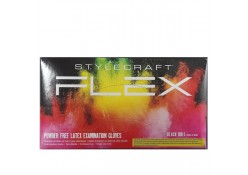 Stylecraft Flex Black Powder-Free Latex Gloves